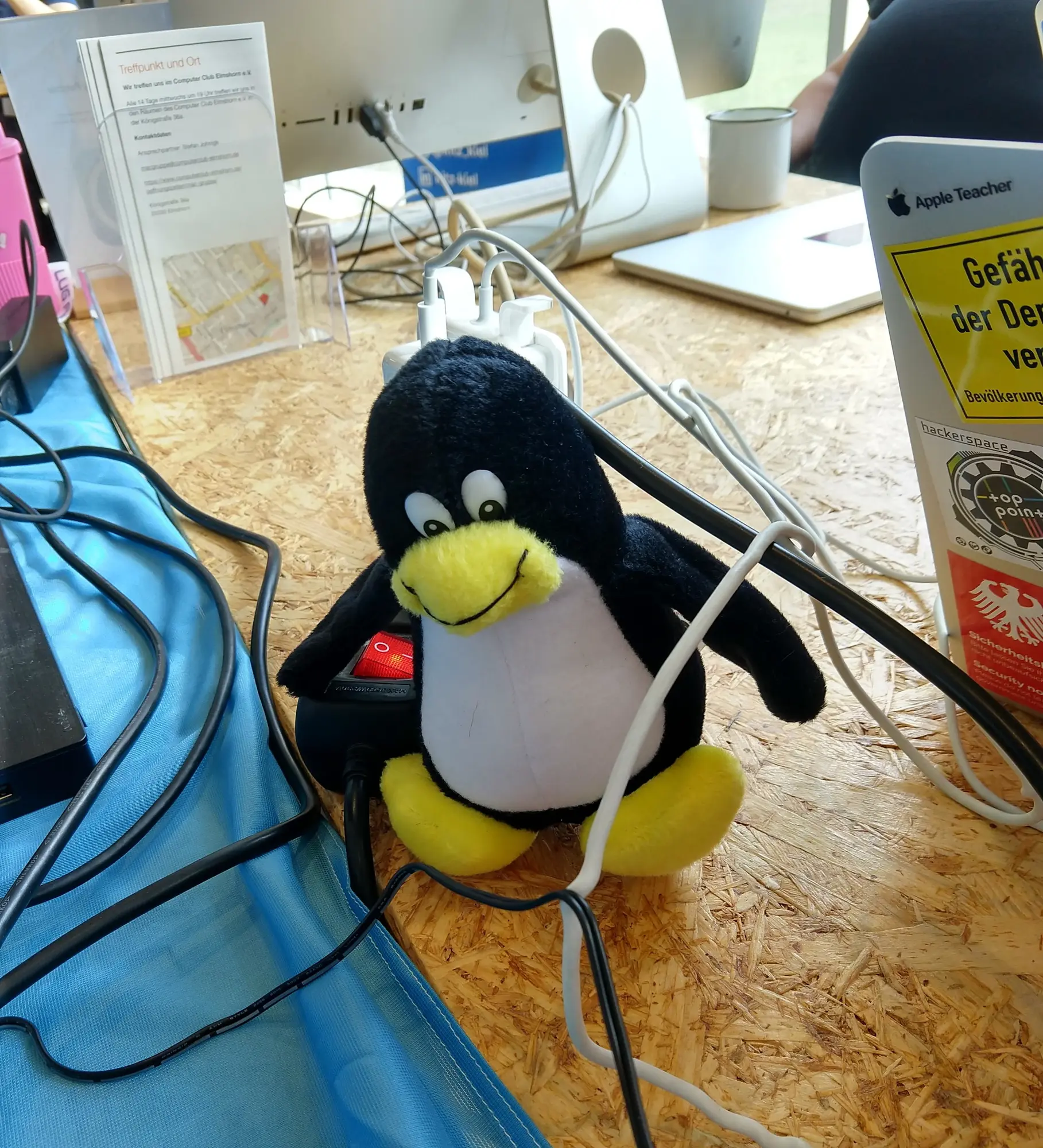 Tux hat auch bei der LUG FL alles unter Kontrolle. (Foto: CC-By-SA Maren Hachmann) Tux hat auch bei der LUG FL alles unter Kontrolle. (Foto: CC-By-SA Maren Hachmann)